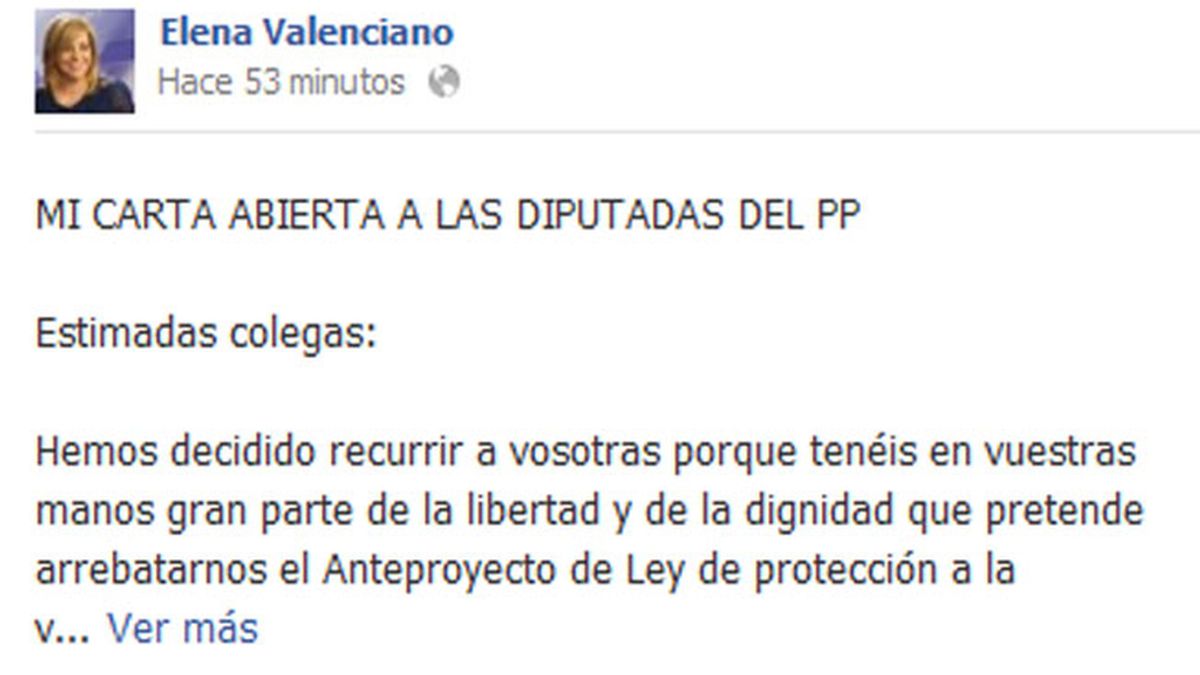 Valenciano a las diputadas del PP: "Os necesitamos"