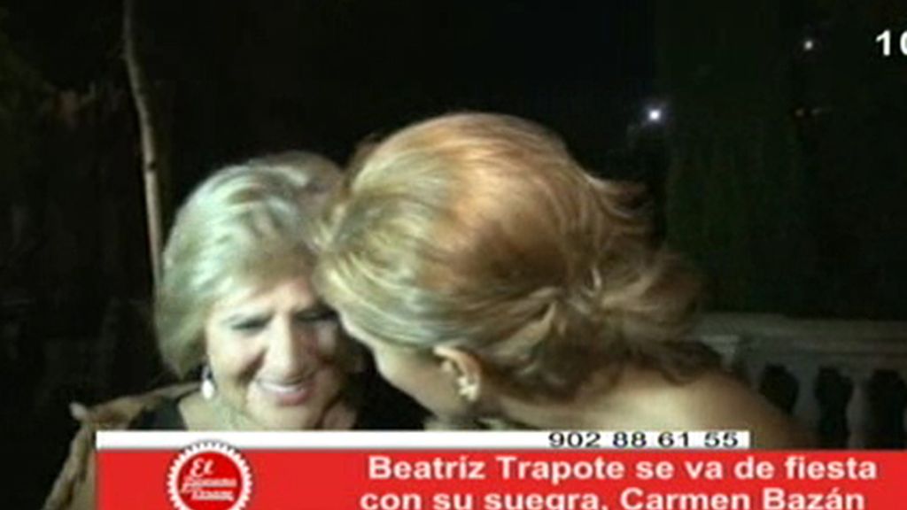 Beatriz Trapote, de fiesta con su suegra