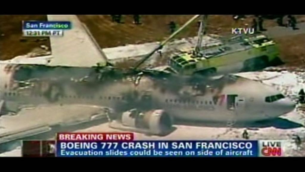 Accidente de avión en San Francisco