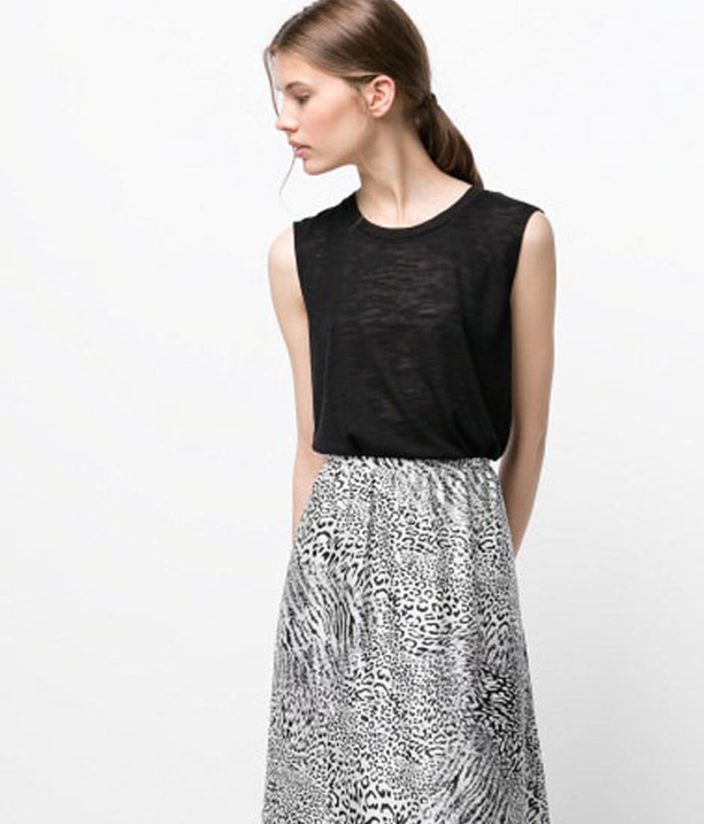 FALDA LARGA LEOPARDO MANGO