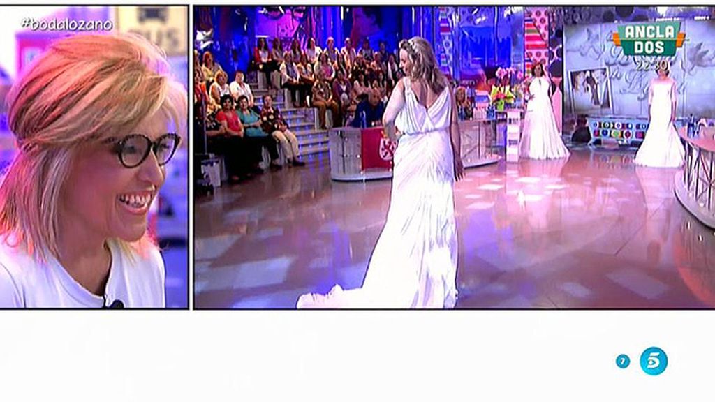 La colaboradora ha escogido entre seis vestidos