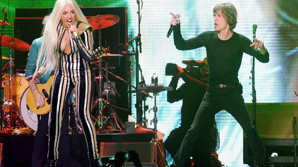 Mick Jagger y Lady Gaga cantan juntos por los cincuenta años de los Rolling Stones