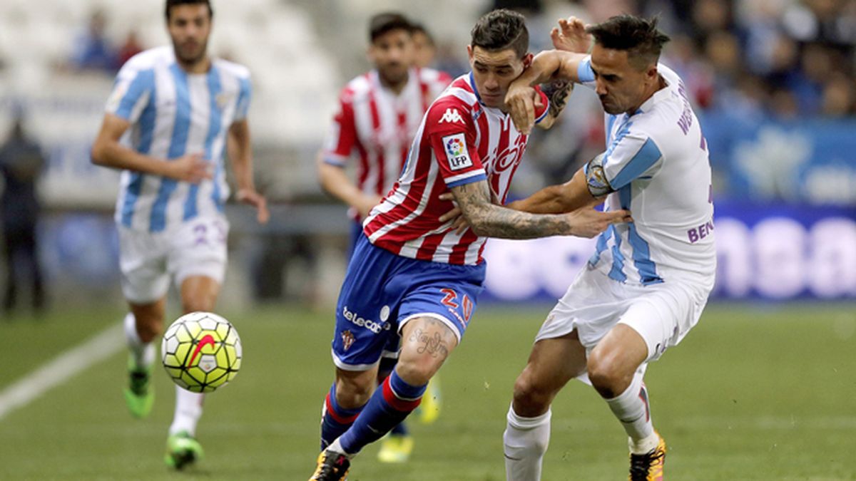 El Sporting sigue en problemas ante un Málaga lanzado