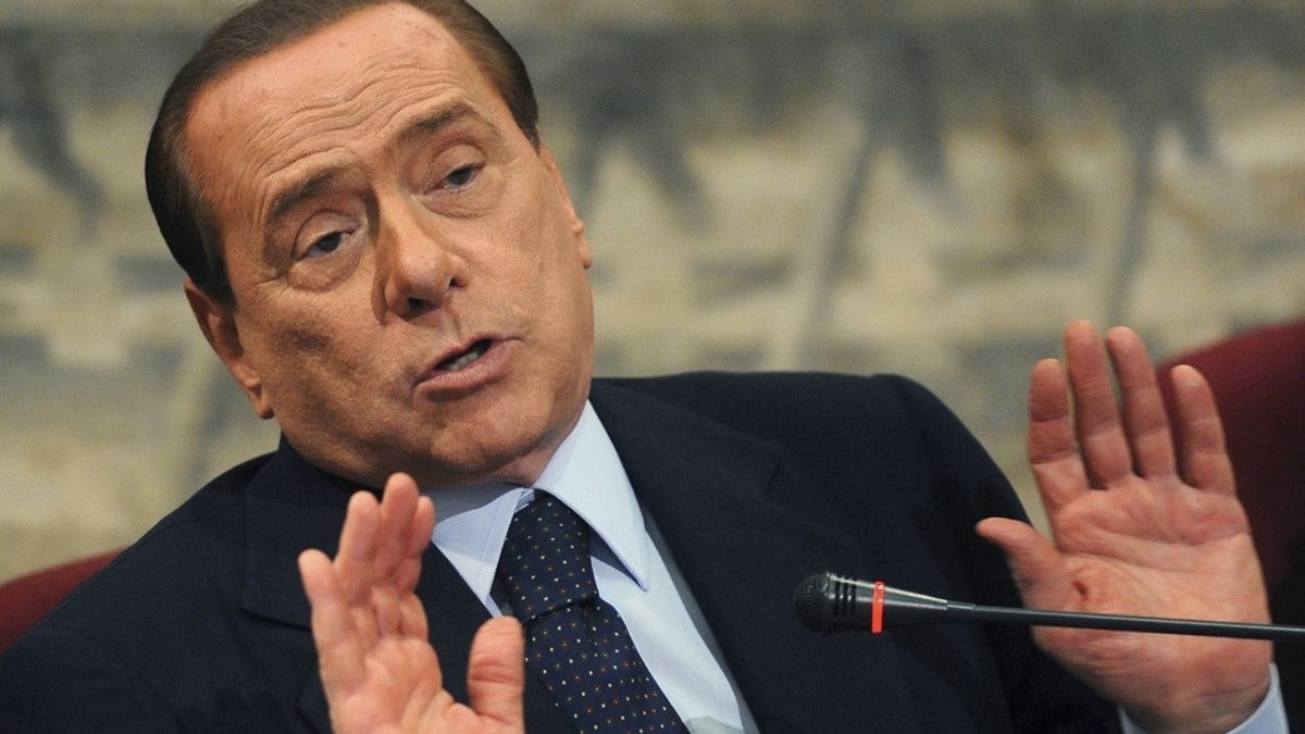 Silvio Berlusconi, durante la presentación de un libro de un miembro del Senado italiano