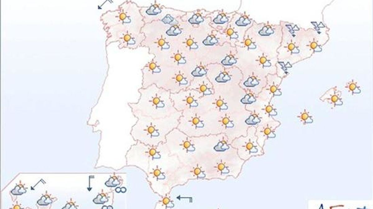 Temperaturas significativamente altas en el sur y centro peninsular y valle Ebro. EFE