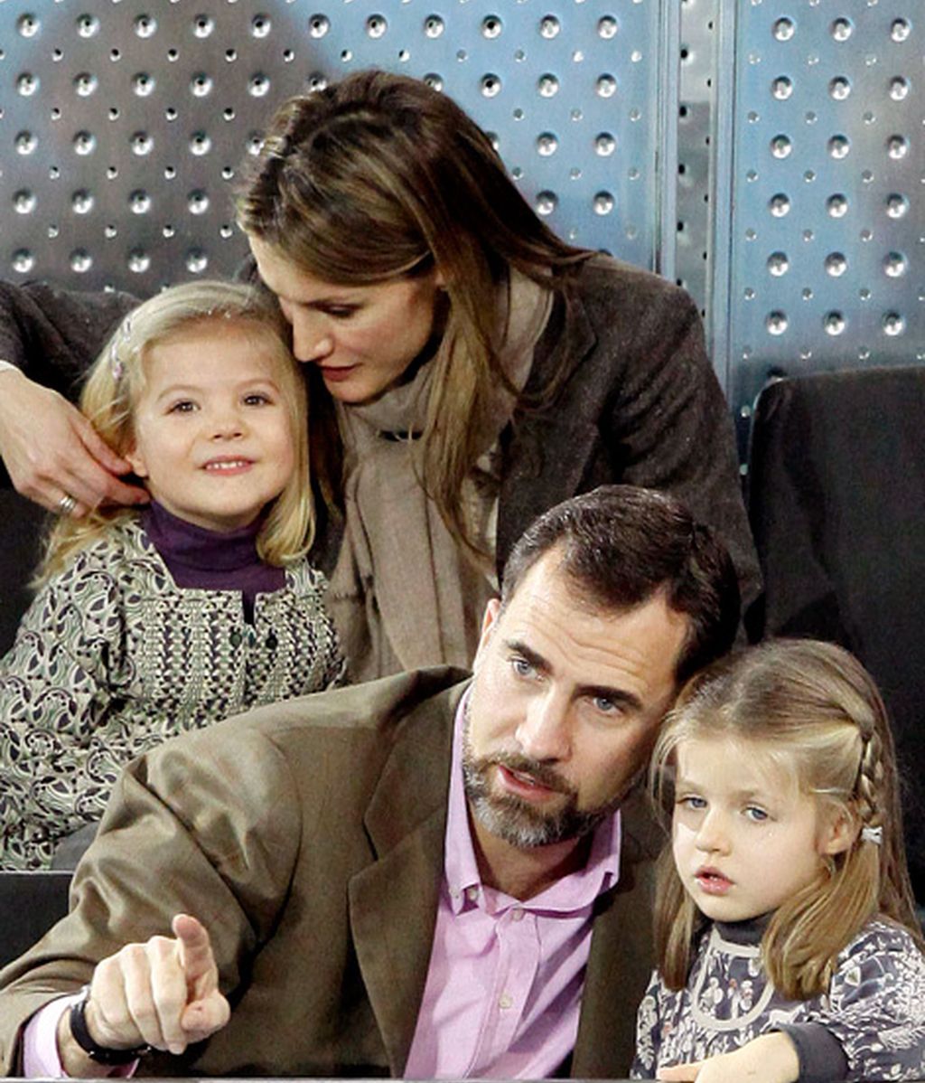 En un partido de tenis benéfico con las Infantas (diciembre de 2010)