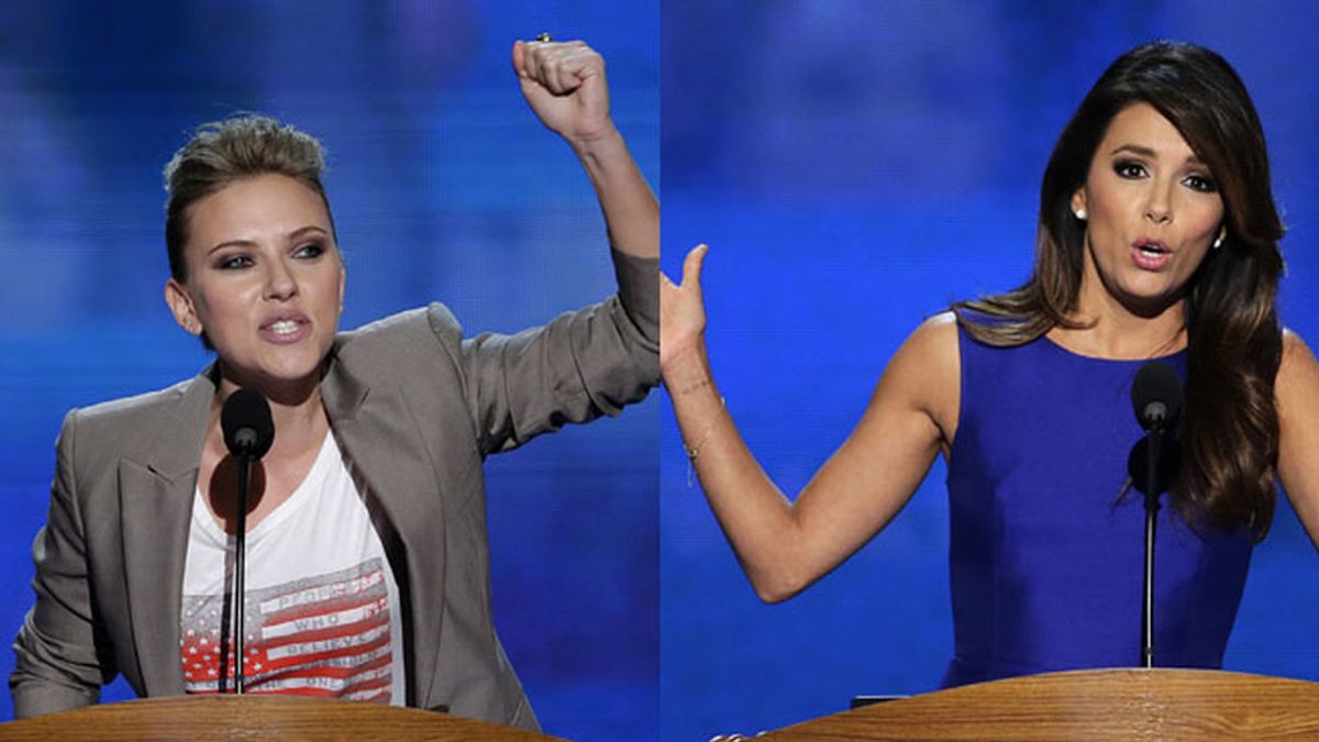 Scarlett Johanson y Eva Longoria, apoyo a Obama
