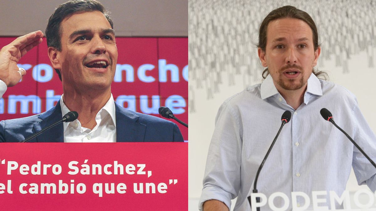 Pedro Sánchez (PSOE) y Pablo Iglesias (PODEMOS)
