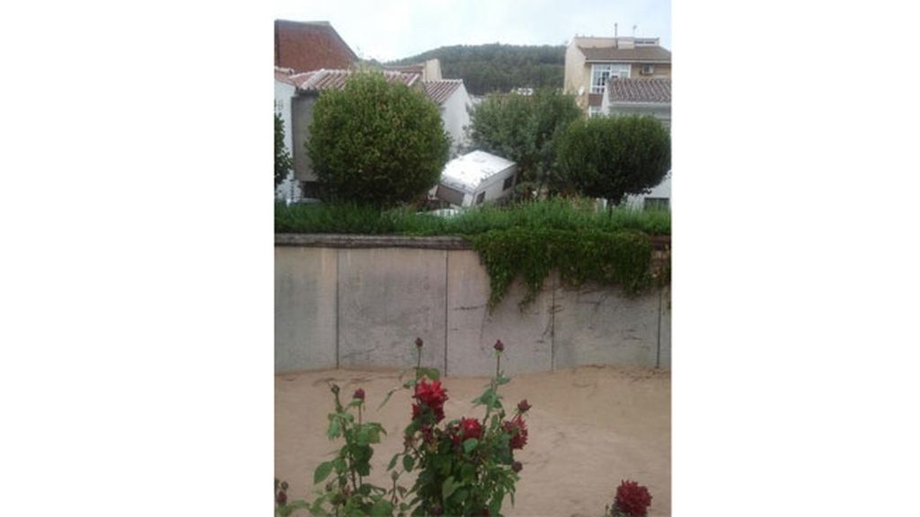 Lluvias torrenciales en Villanueva del Trabuco (Málaga)