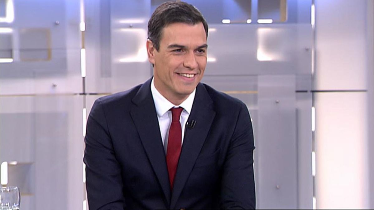 Pedro Sánchez en Informativos Telecinco