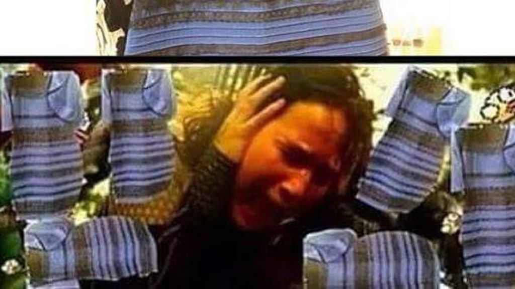 ¿De qué color es el vestido, blanco y dorado o negro y azul?