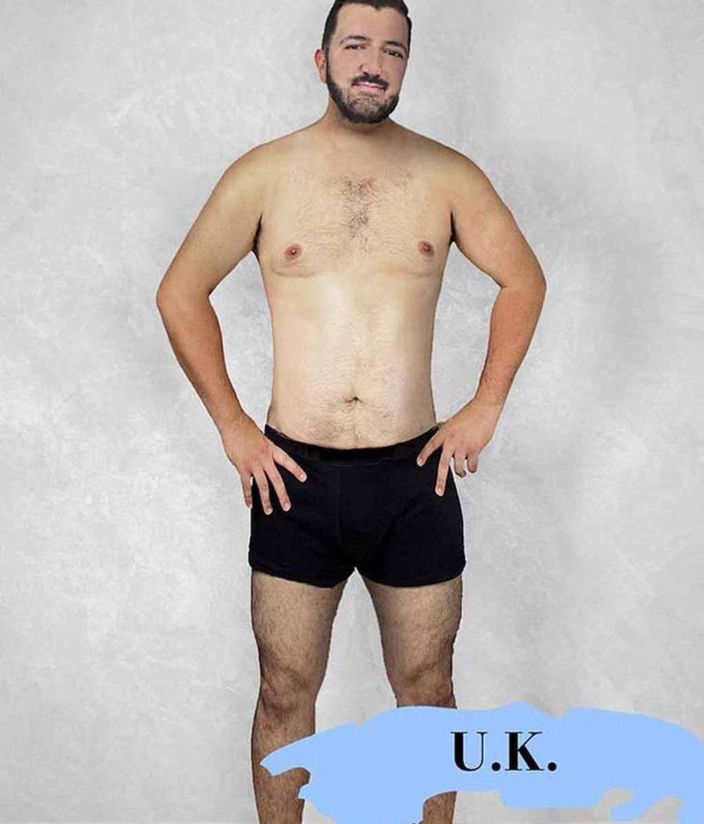 Así sería el hombre "perfecto" en cada país