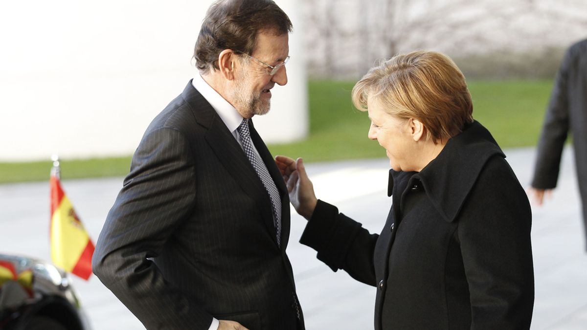 Rajoy y Merkel, en Berlín