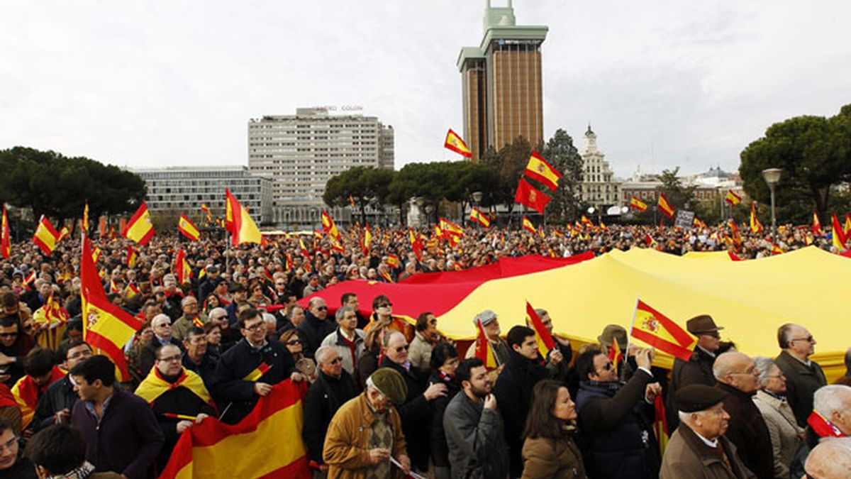 Concentración en defensa de la unidad de España
