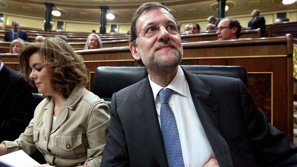Mariano Rajoy durante la sesión de control en el Congreso donde ha explicado los ajustes aprobados
