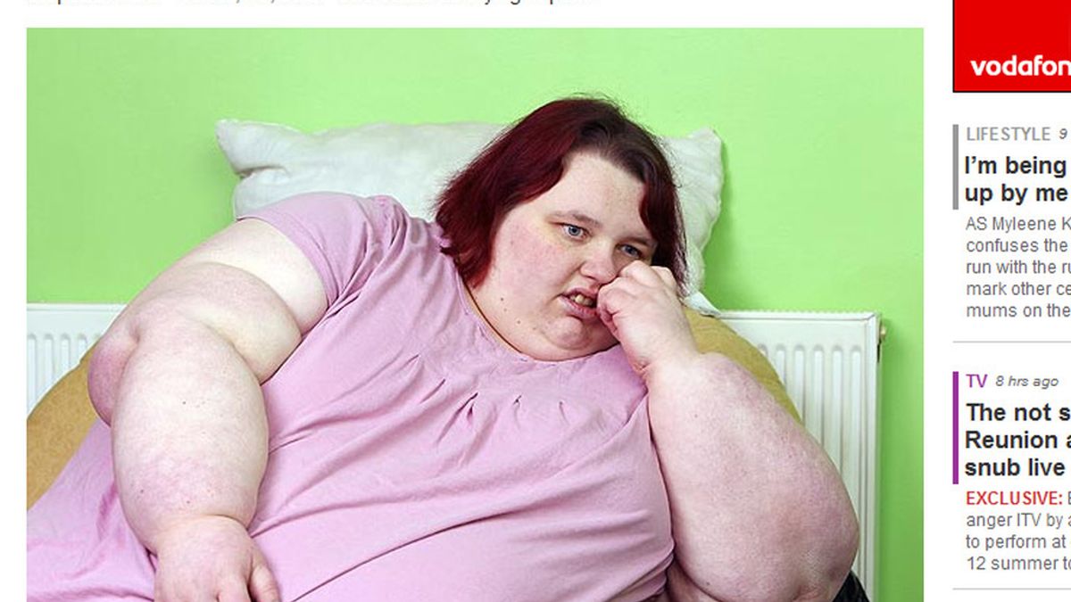 La adolescente más gorda del Reino Unido. Foto: The Sun