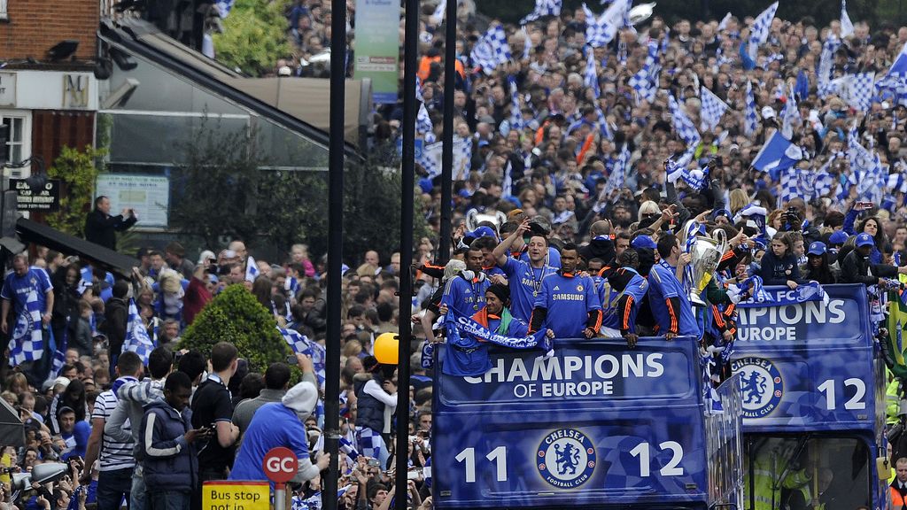 Celebraciones de Londres por la victoria del Chelsea