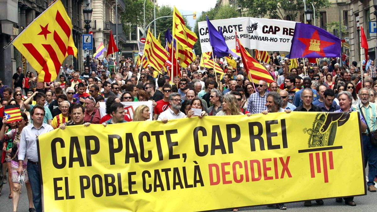 Marcha por la República Catalana en Barcelona