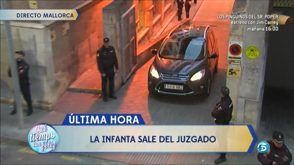 La Infanta abandona los juzgados de Palma