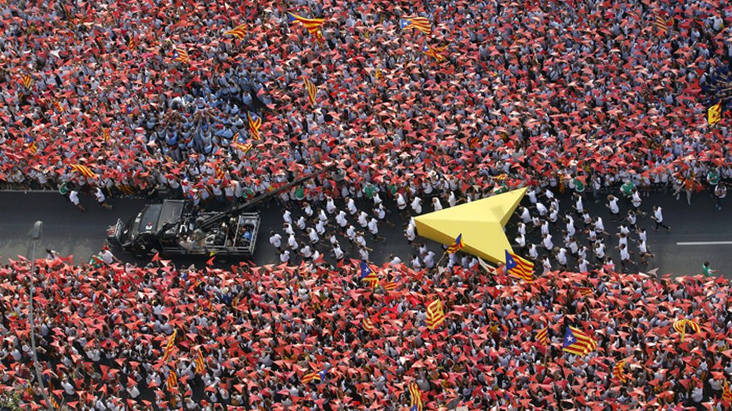 Diada masiva en las calles de Barcelona