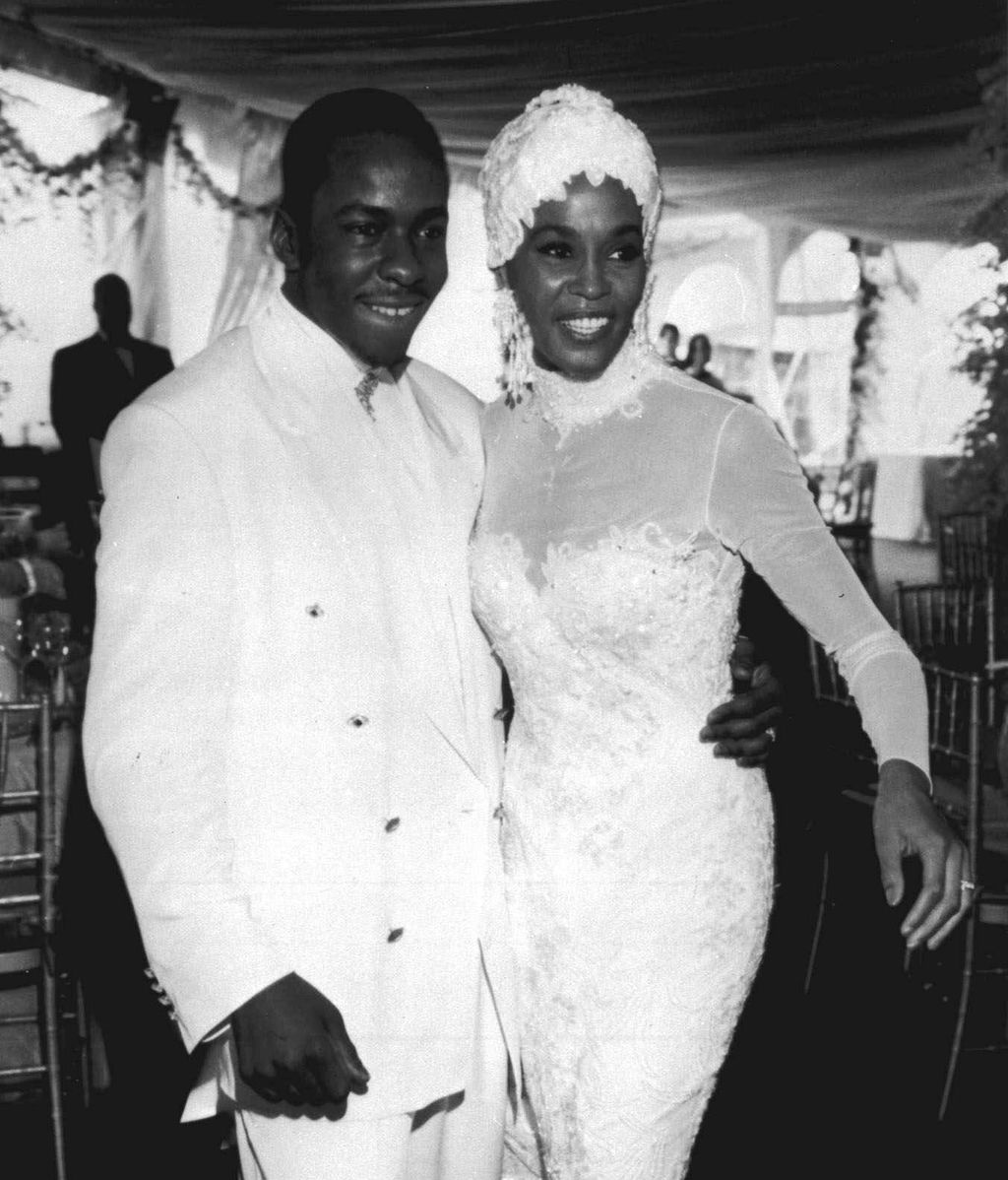 Su boda con el cantante Bobby Brown en 1992