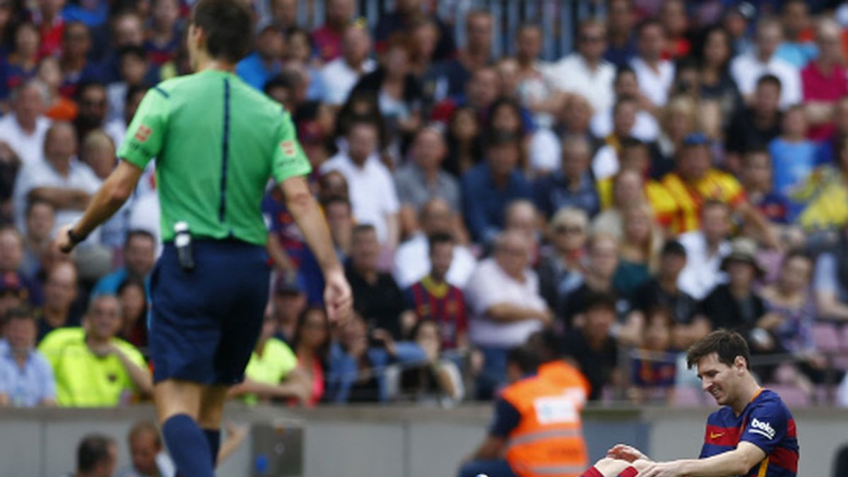 Messi lesionado Messi lesionado