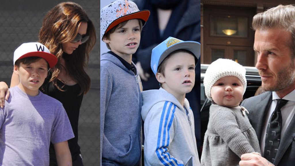 Brooklyn, Romeo, Cruz, y Harper Seven, los hijos de David y Victoria Beckham