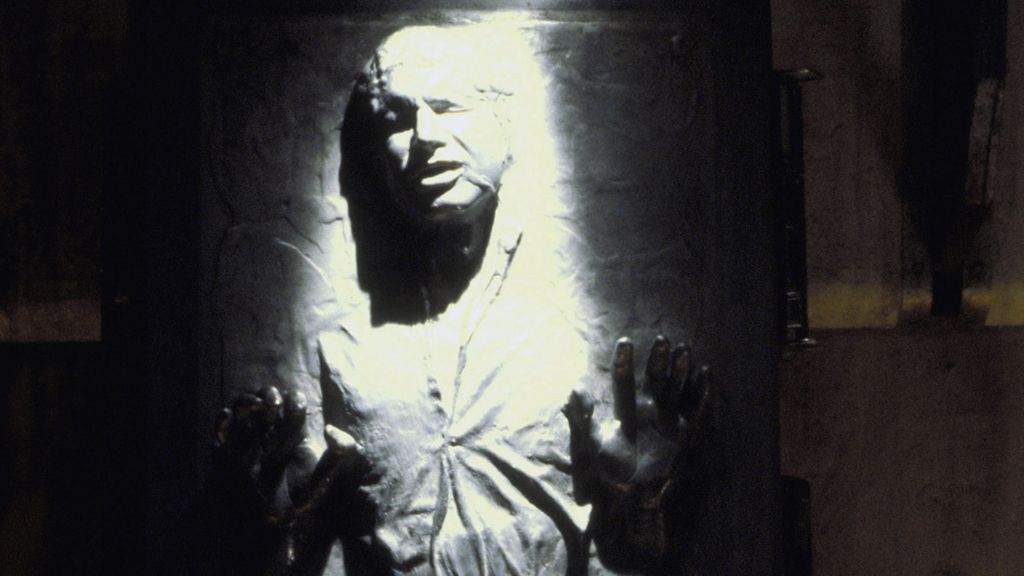 Han Solo congelado en carbonita