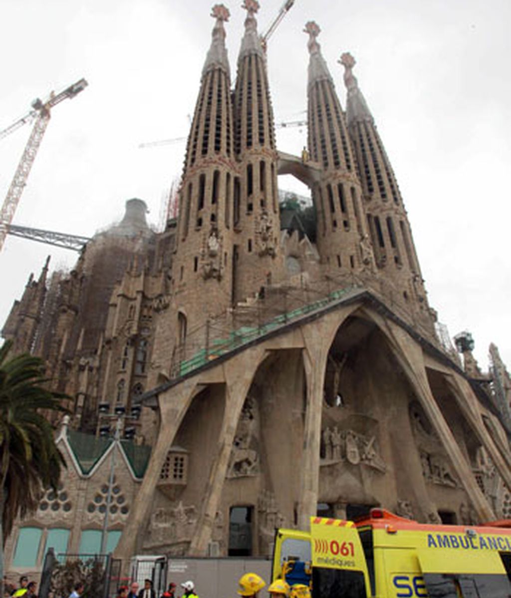 Incendio en la Sagrada Familia