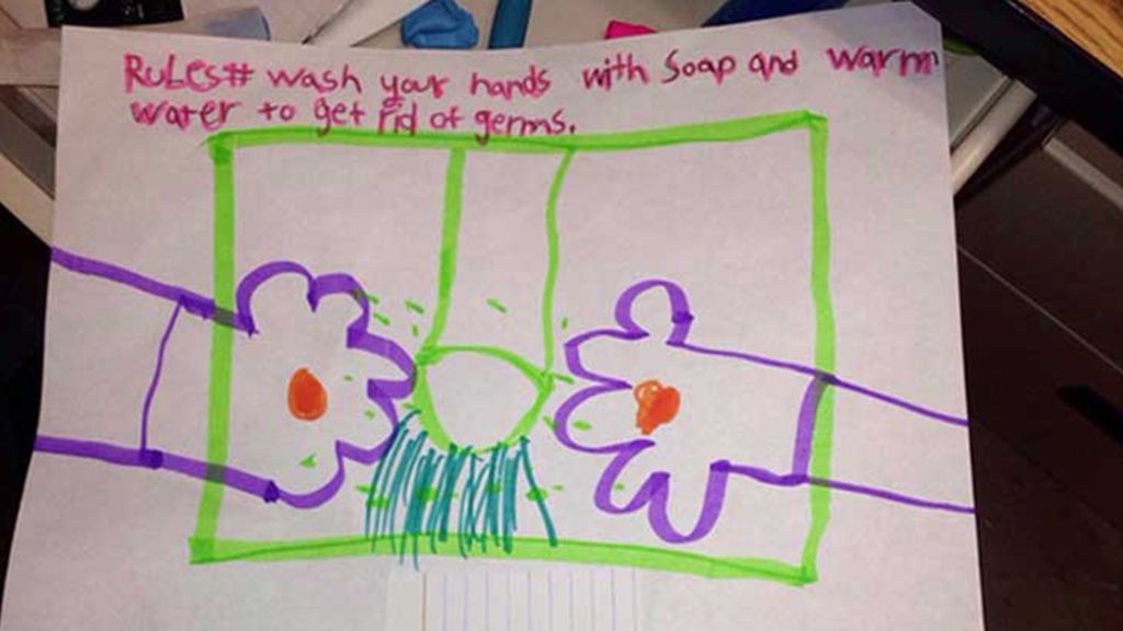 Lavándose las manos