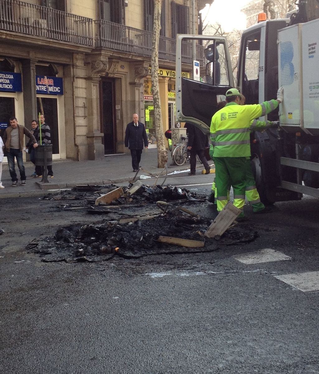 Incidentes en el centro de Barcelona