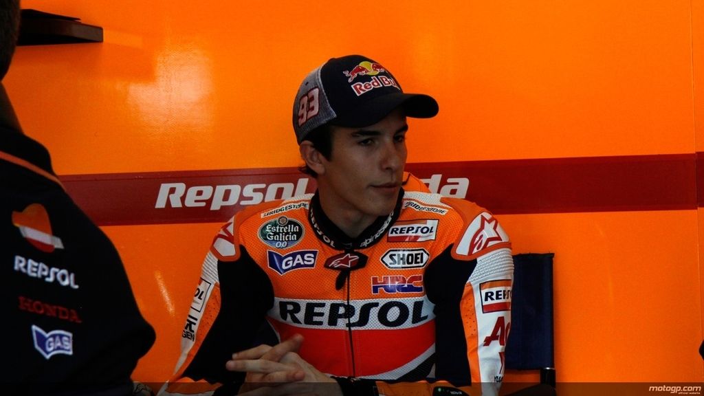 Marc Márquez sufrió una leve caída en el resgreso a Sepang