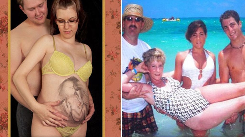 Las peores fotos de estudio: Madres e hijos