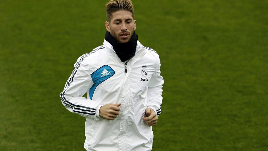 Sergio Ramos durante un entrenamiento