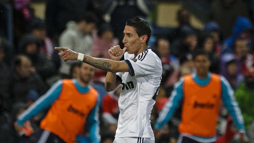Di Maria celebra el segundo gol de los blancos