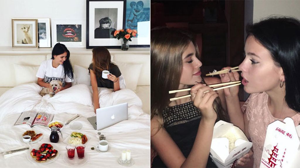 Disfruta con sus amigas: desayuno en la cama o comida china, sus planes preferidos