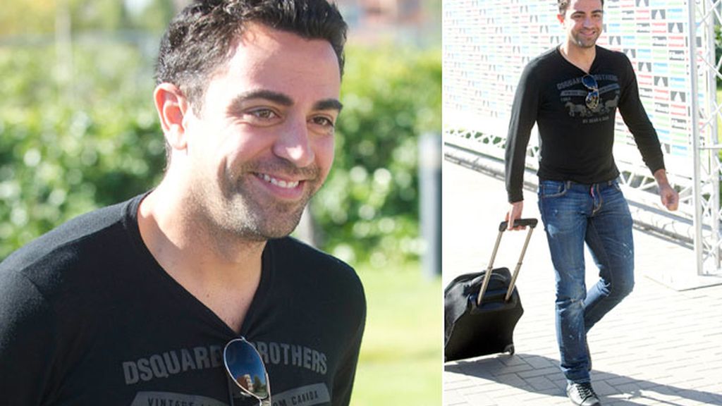 Xavi Hernández, bien pegadito de Dsquared
