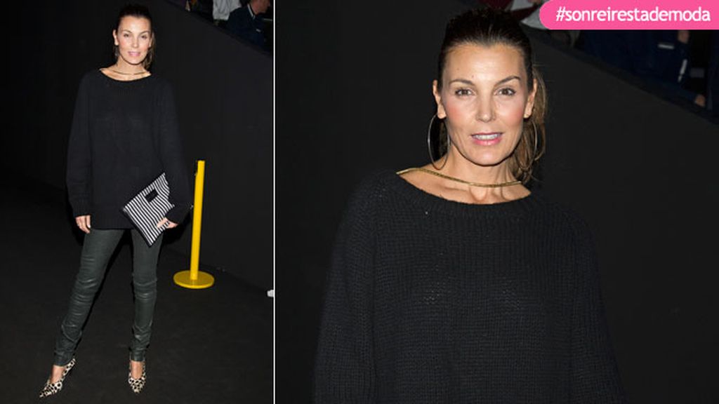 Mar Flores, Marc Clotet y la 'pandi' de Davidelfin en su desfile
