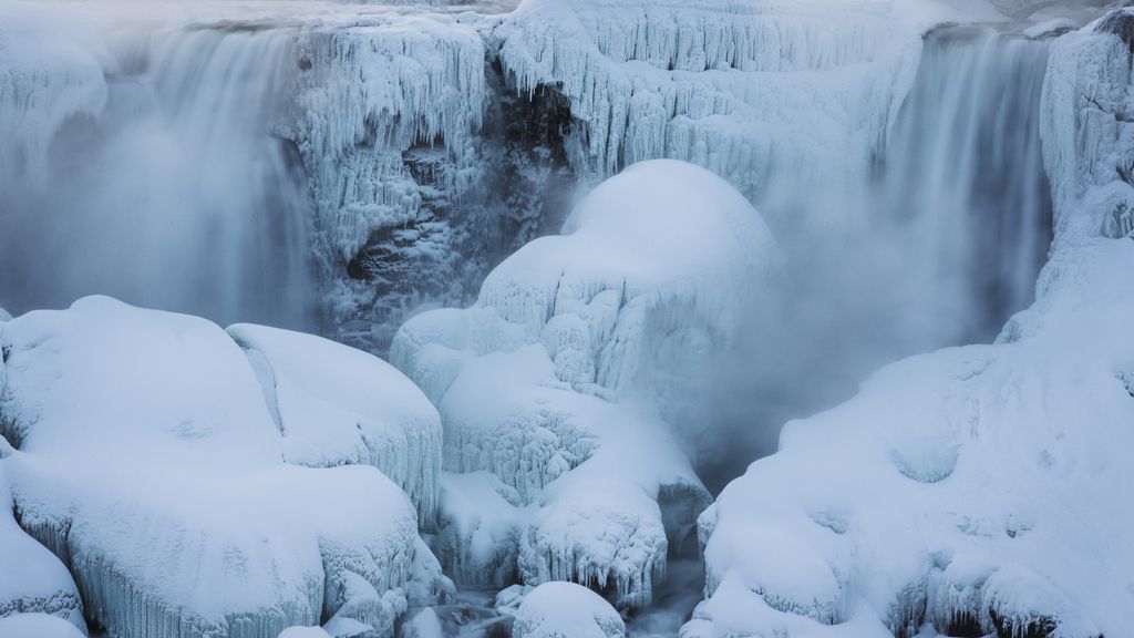 Las Cataratas del Niágara, congeladas