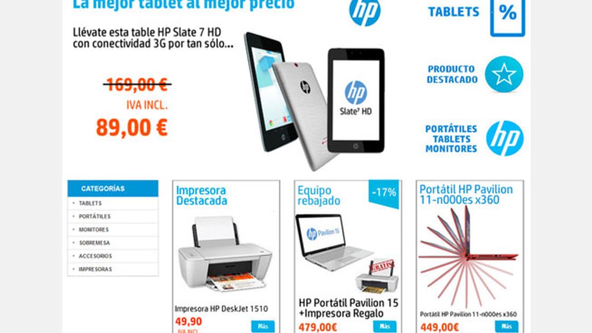 HP, HP España, venta online, venta en internet