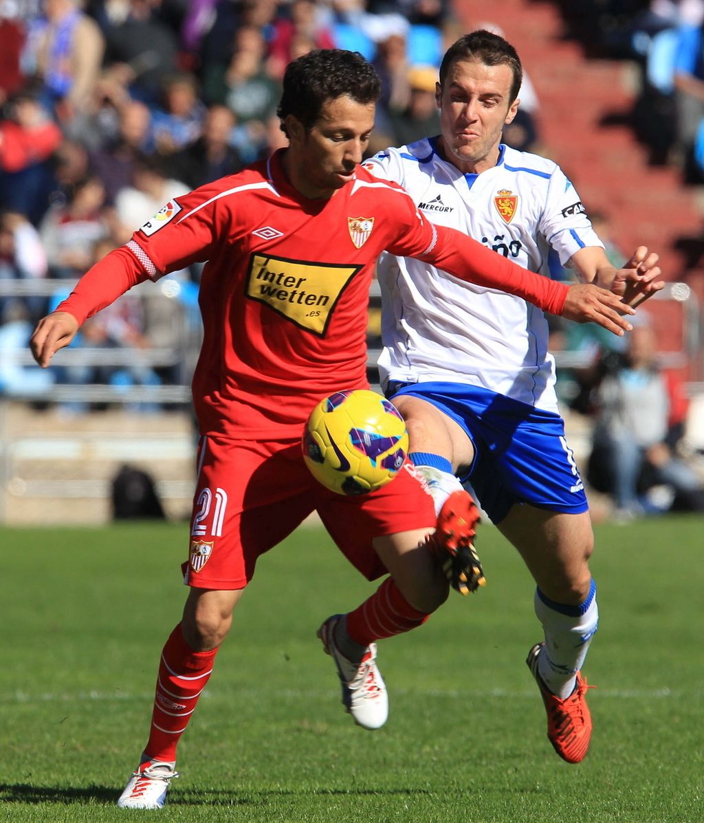 El Zaragoza se enfrenta al Sevilla en La Romareda. Foto: EFE