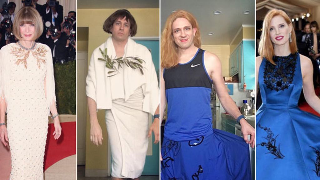 Tom Lenk, el actor imita los looks de las vips con lo que va encontrando por casa