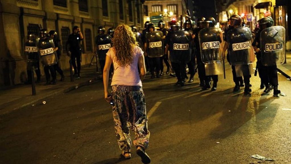 Ante los antidisturbios
