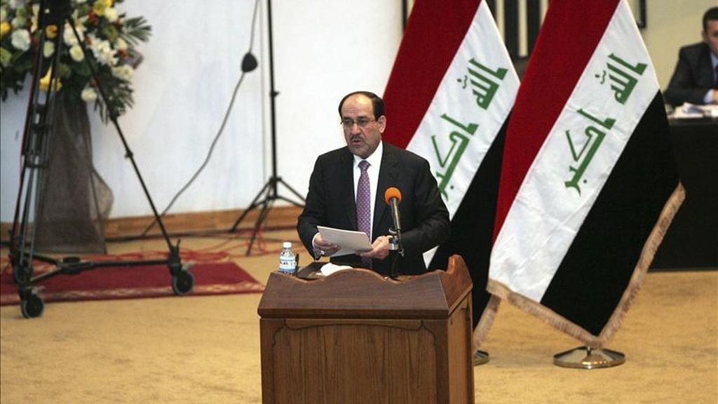 El primer ministro iraquí, Nuri al Maliki, durante un discurso. EFE/Archivo