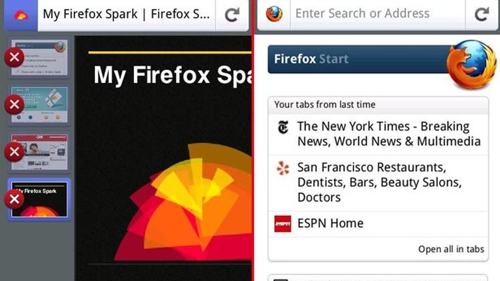 Firefox para móviles, android