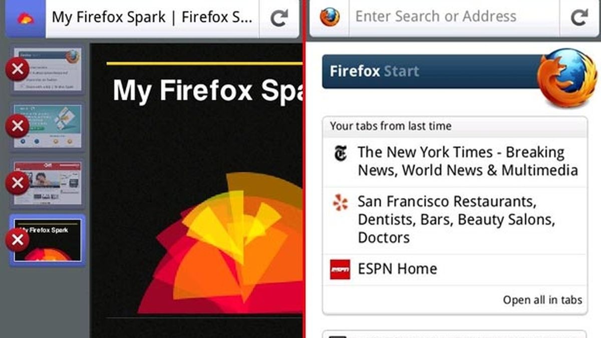 Firefox para móviles, android