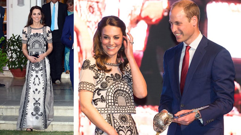 Los Duques en una gala en honor a la Reina de Inglaterra en Nueva Delhi