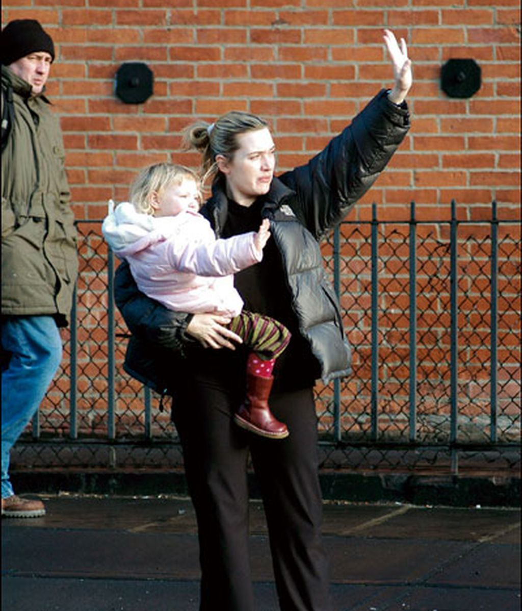 Con su hija en Nuev York en 2004