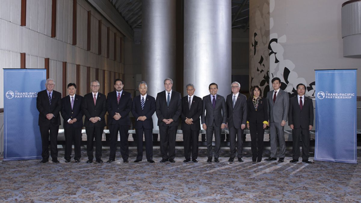 Ministros signatarios del Acuerdo de libre comercio del Pacífico