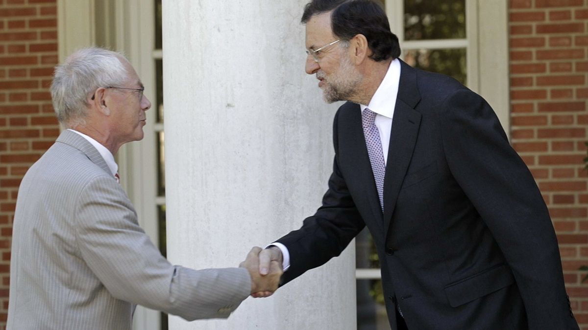 Mariano Rajoy recibe  Van Rompuy